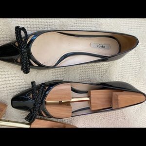 Gorgeous black patent leather Prada shoes